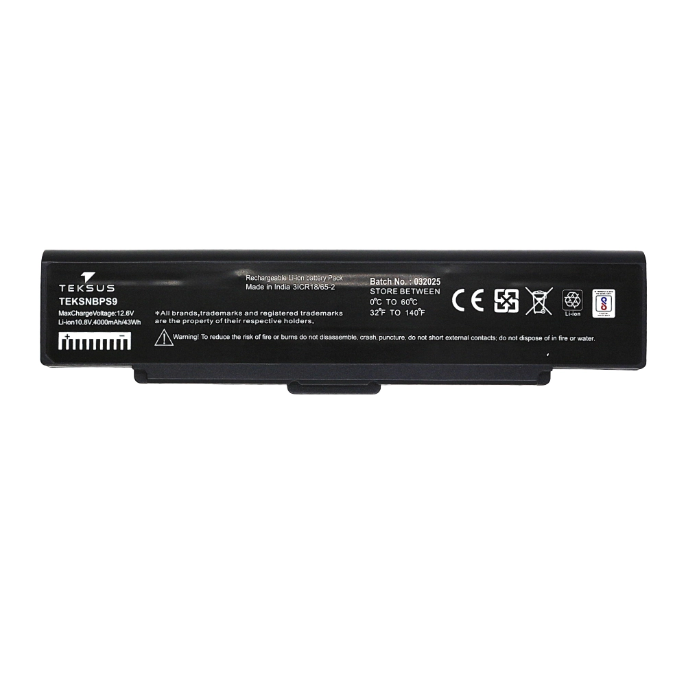 Teksus Laptop Battery Compatible For Sony BPS9 6C view 2